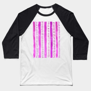 Watercolor lines - pink Baseball T-Shirt